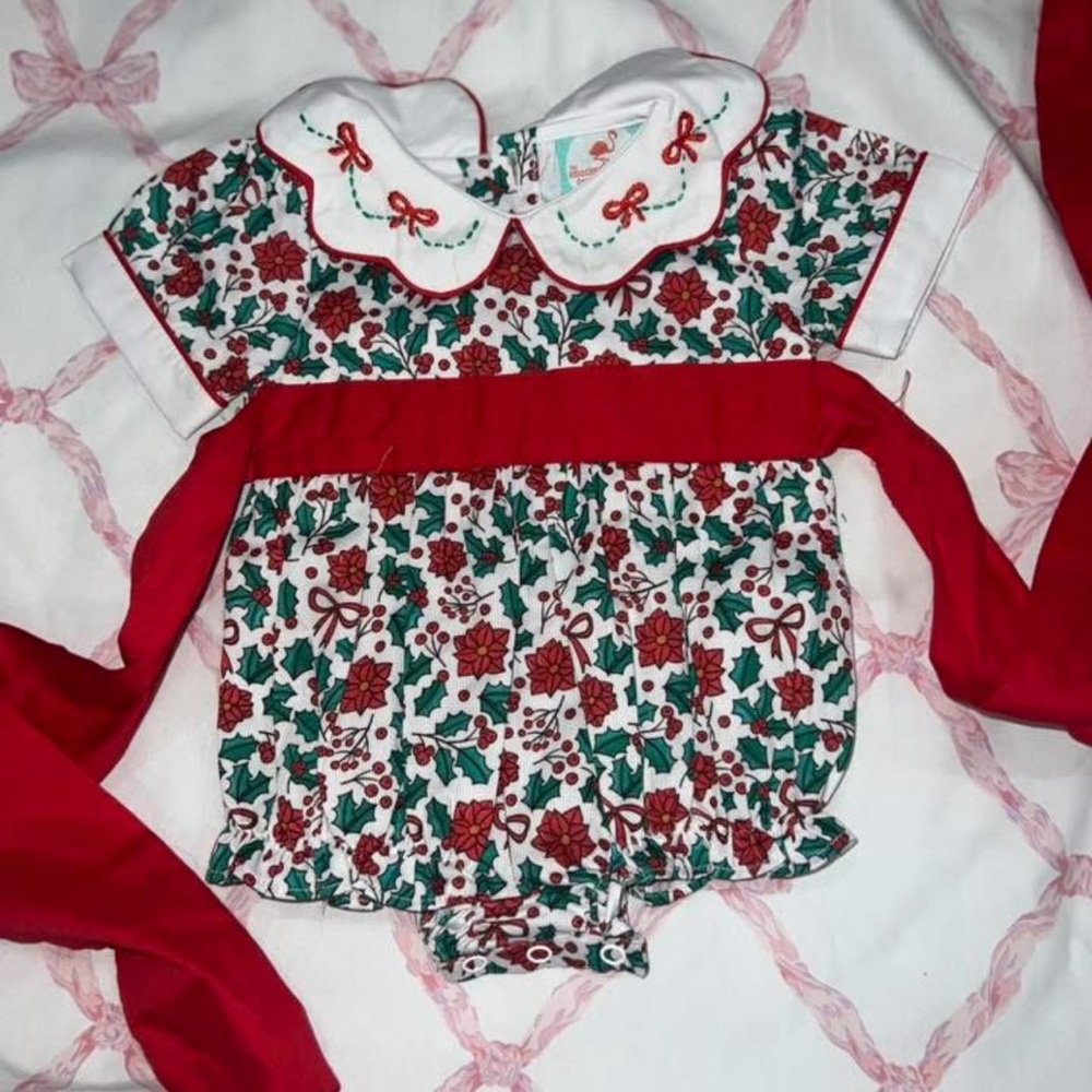 Floral Holiday Kids One Piece